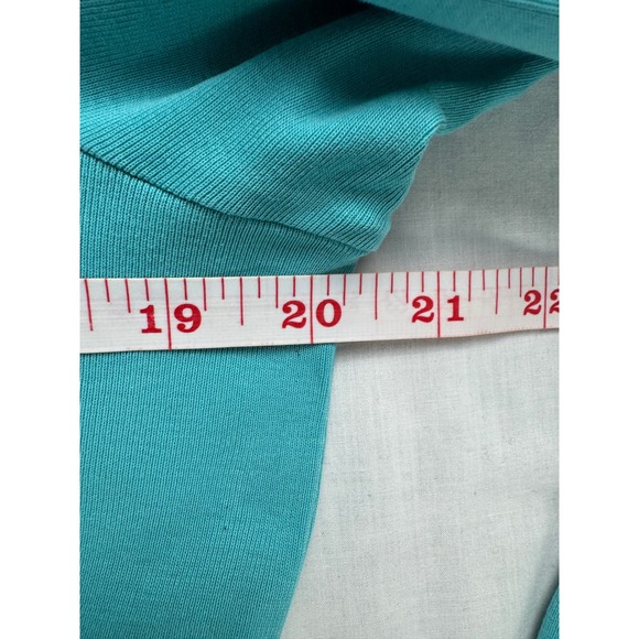 LL Bean Womens Teal Blue 100% Cotton Long Sleeve Henley Top Size Medium Regular - Picture 9 of 12